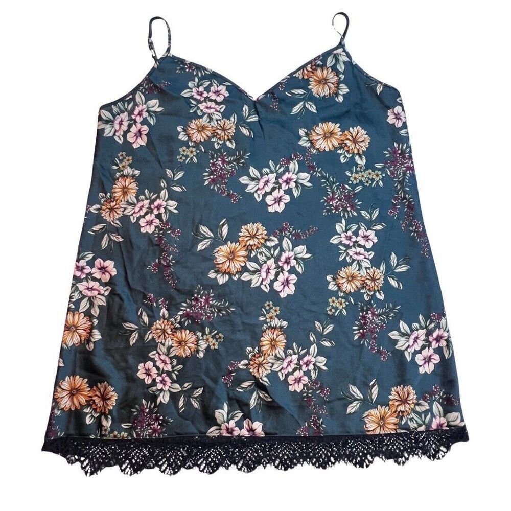 International Concepts Tunic Womens XXL Green Fairy Floral Boho Beachy  Blouse